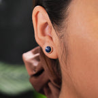 Starborn Star Sapphire Post Style Earring in Sterling Silver