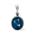 Starborn Star Sapphire Oval Pendant in Sterling Silver