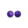 Starborn Round 7 mm Sugilite Post Style Earring in Sterling Silver