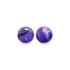 Starborn Round 7 mm Sugilite Post Style Earring in Sterling Silver