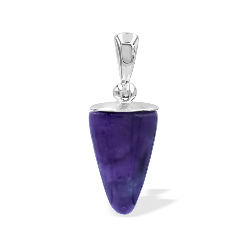 Starborn Sugilite Cap Set Pendant in Fine Sterling Silver