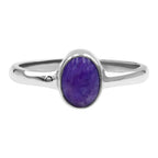 Starborn Sugilite Oval 8mm Ring in Sterling Silver