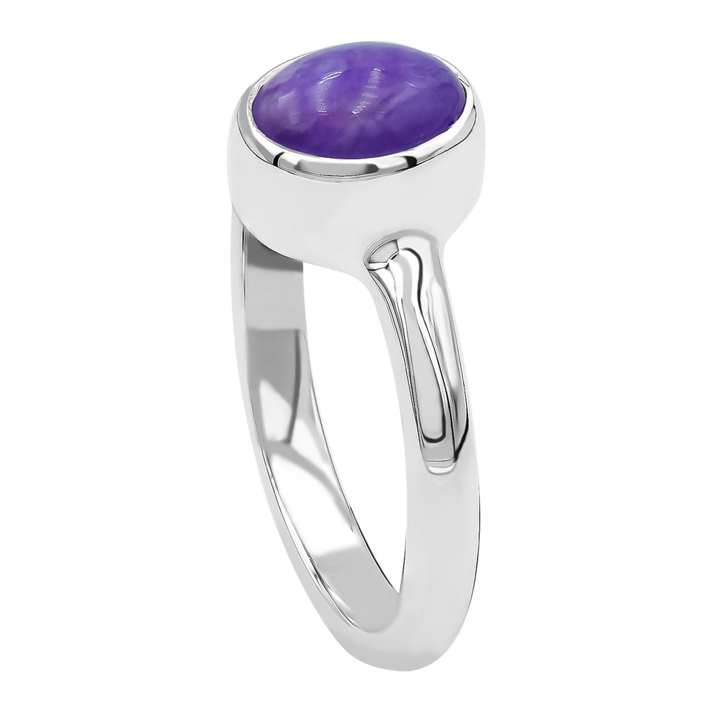 Starborn Sugilite Oval 8mm Ring in Sterling Silver
