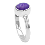 Starborn Sugilite Oval 8mm Ring in Sterling Silver