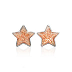 Starborn Gemstones Star Post Earrings in Sterling Silver