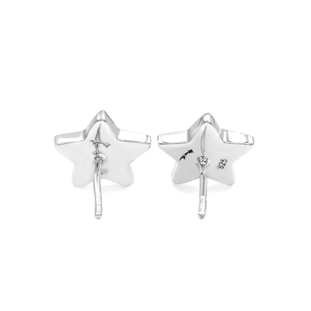 Starborn Gemstones Star Post Earrings in Sterling Silver