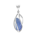 Starborn Tanzanite Pointed Bottom Spiral Cage Pendant in Sterling Silver