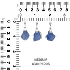 Starborn Tanzanite Rough Pendant in Sterling Silver