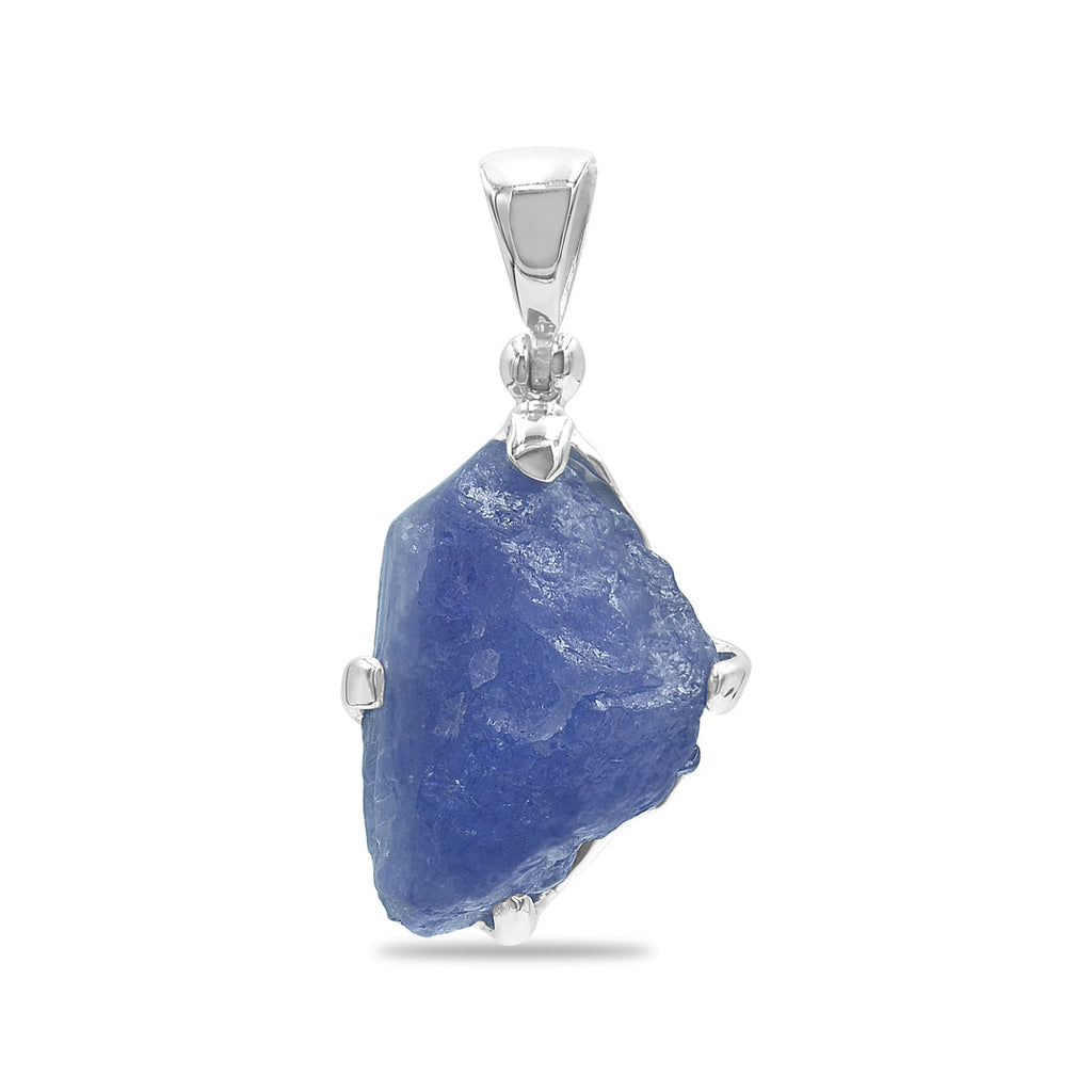 Starborn Tanzanite Rough Pendant in Sterling Silver
