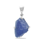 Starborn Tanzanite Rough Pendant in Sterling Silver