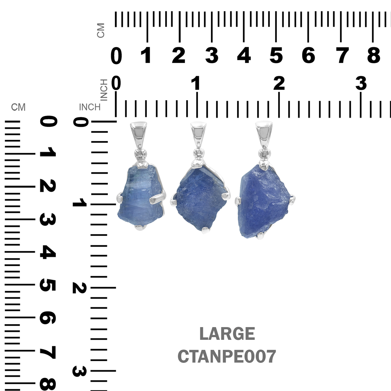Starborn Tanzanite Rough Pendant in Sterling Silver