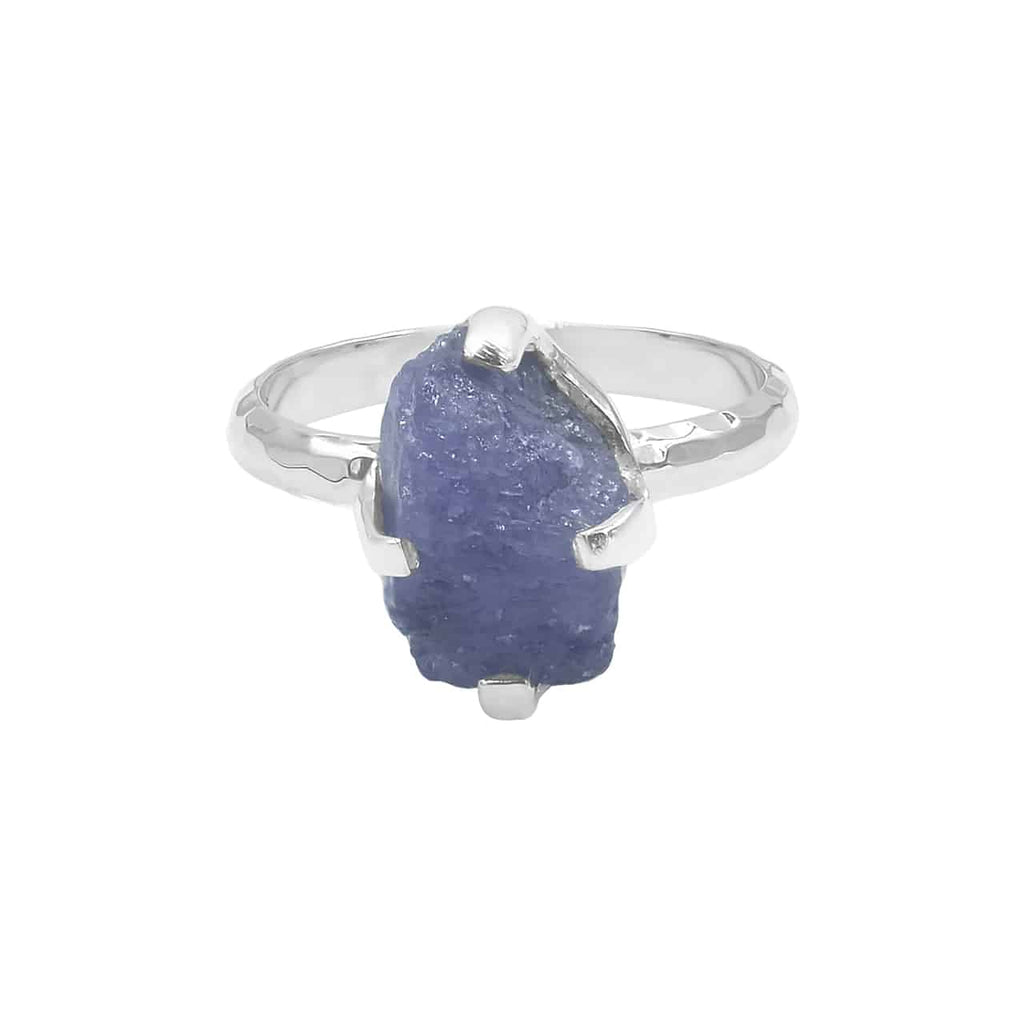 Starborn Tanzanite Prong Set Crystal Ring in Sterling Silver