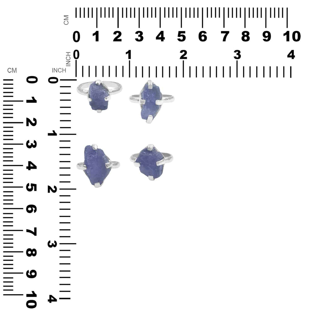 Starborn Tanzanite Prong Set Crystal Ring in Sterling Silver