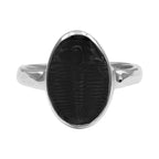 Starborn Fossilized Trilobite Ring (17–19 mm) in Sterling Silver
