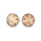 Starborn Pink Natrolite Post Earrings in Sterling Silver