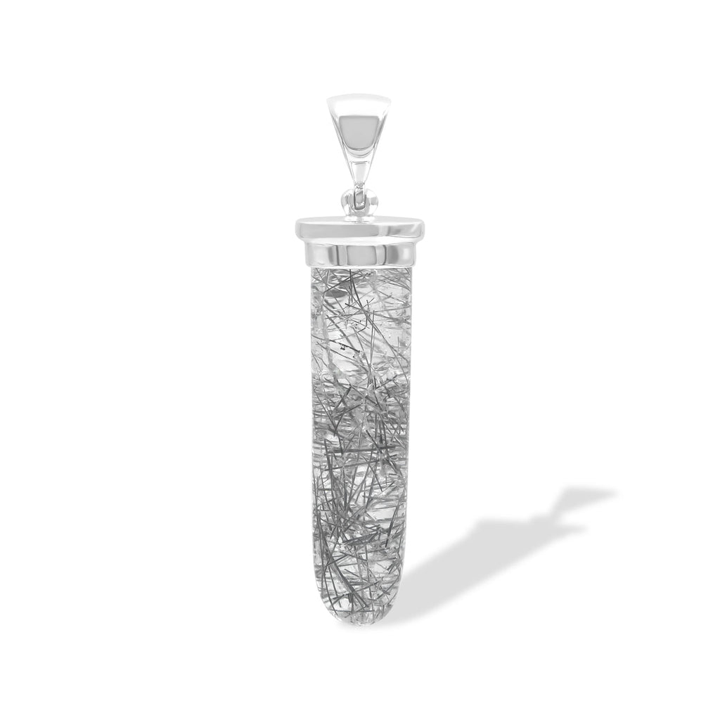 Starborn Tourmalinated Quartz Pendant in Sterling Silver