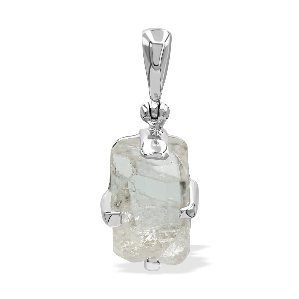 Starborn Natural Topaz Crystal Prong Set Pendant in Sterling Silver