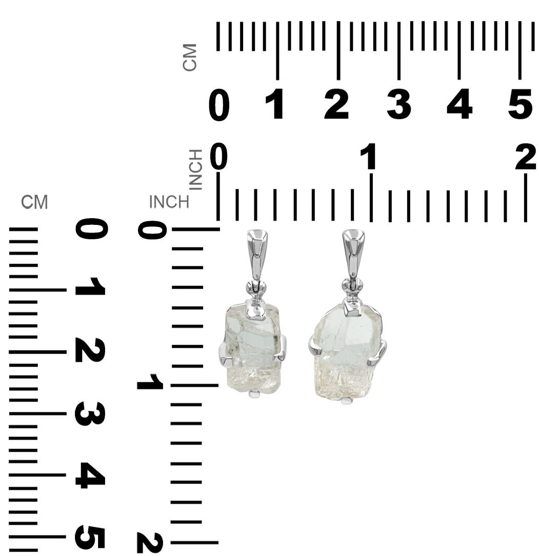 Starborn Natural Topaz Crystal Prong Set Pendant in Sterling Silver