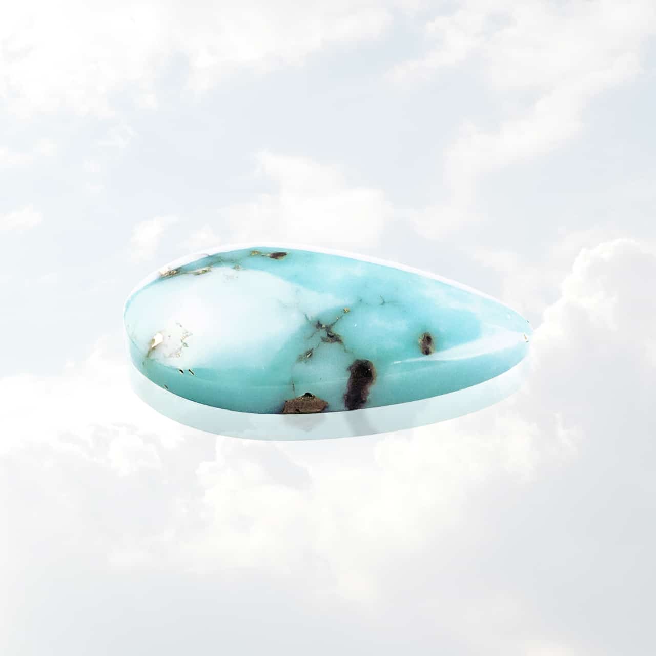 Starborn North American Natural Turquoise Pear Cabochon - 1 piece