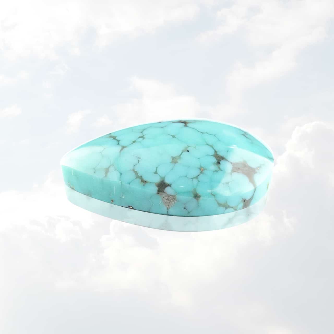 Starborn North American Natural Turquoise Pear Cabochon - 1 piece