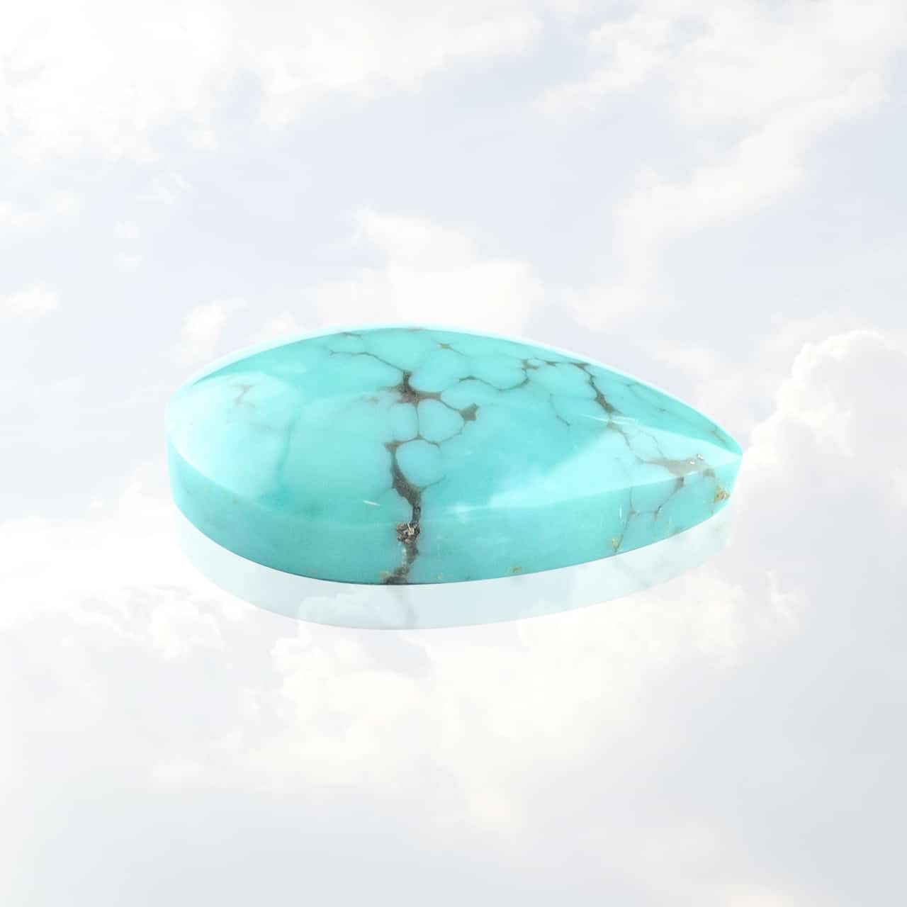 Starborn North American Natural Turquoise Pear Cabochon - 1 piece