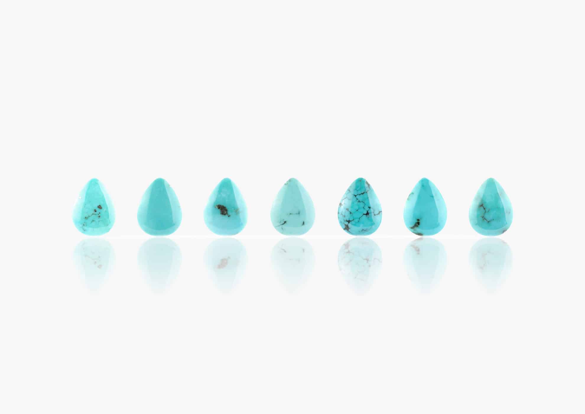 Starborn North American Natural Turquoise Pear Cabochon - 1 piece