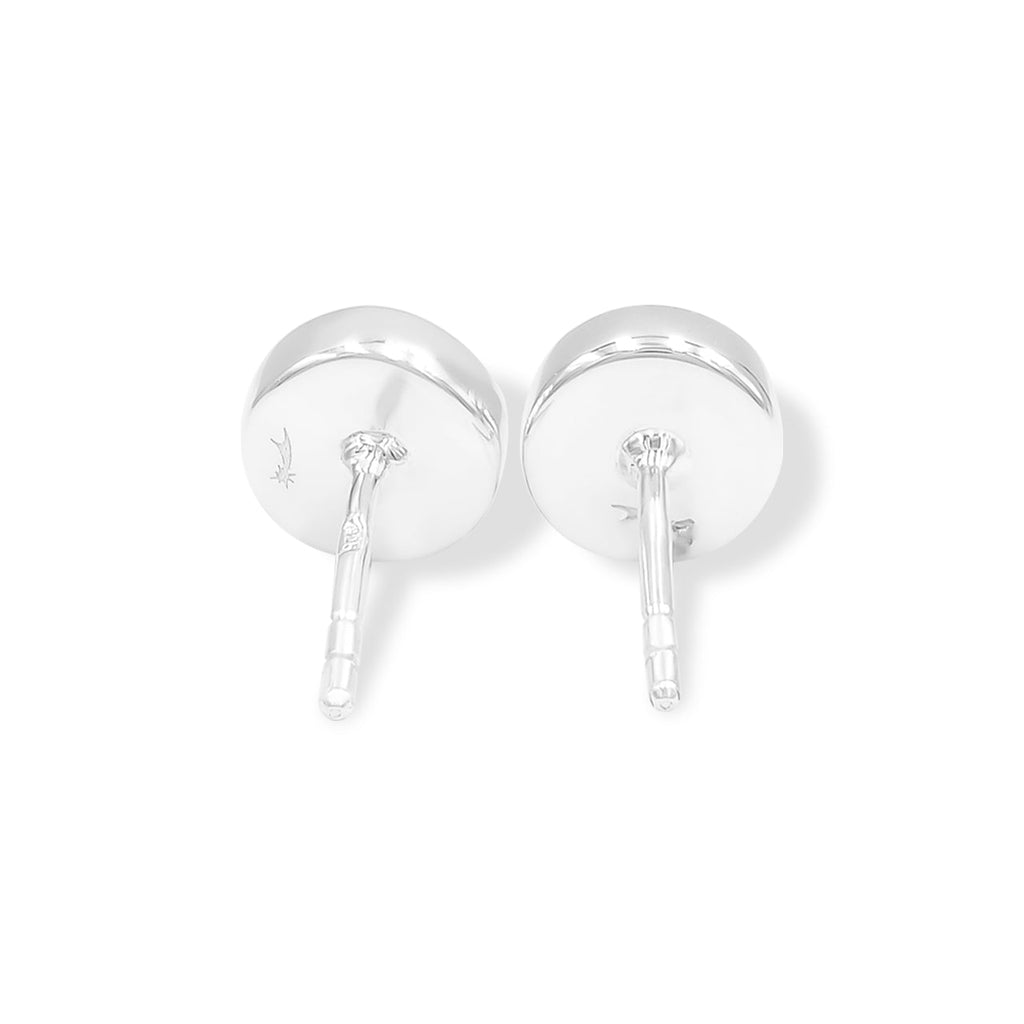 Starborn Turquoise 6mm Round Post Earrings in Sterling Silver