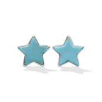 Starborn Gemstones Star Post Earrings in Sterling Silver