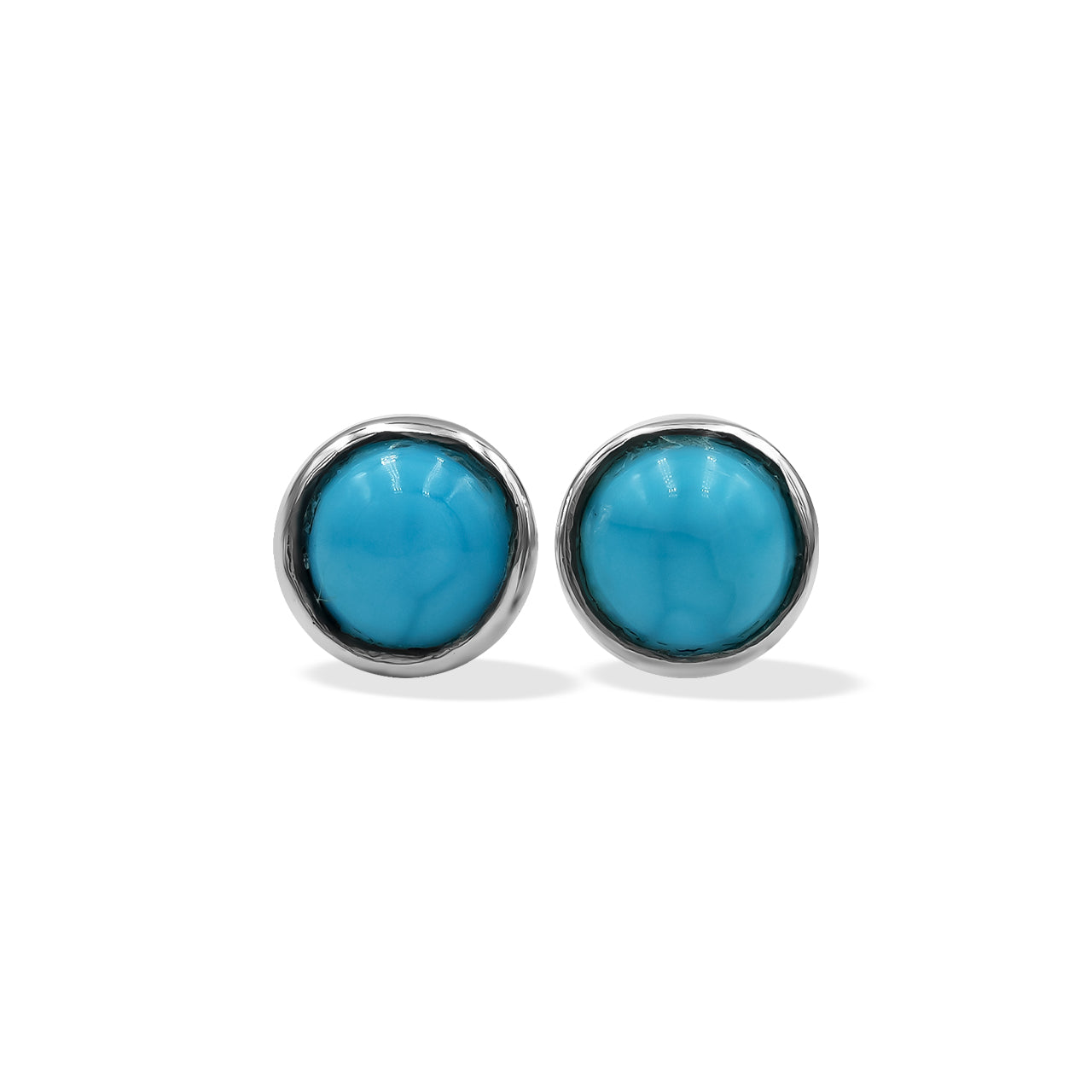 Starborn Campitos Turquoise 4mm Round Post Earrings in Sterling Silver