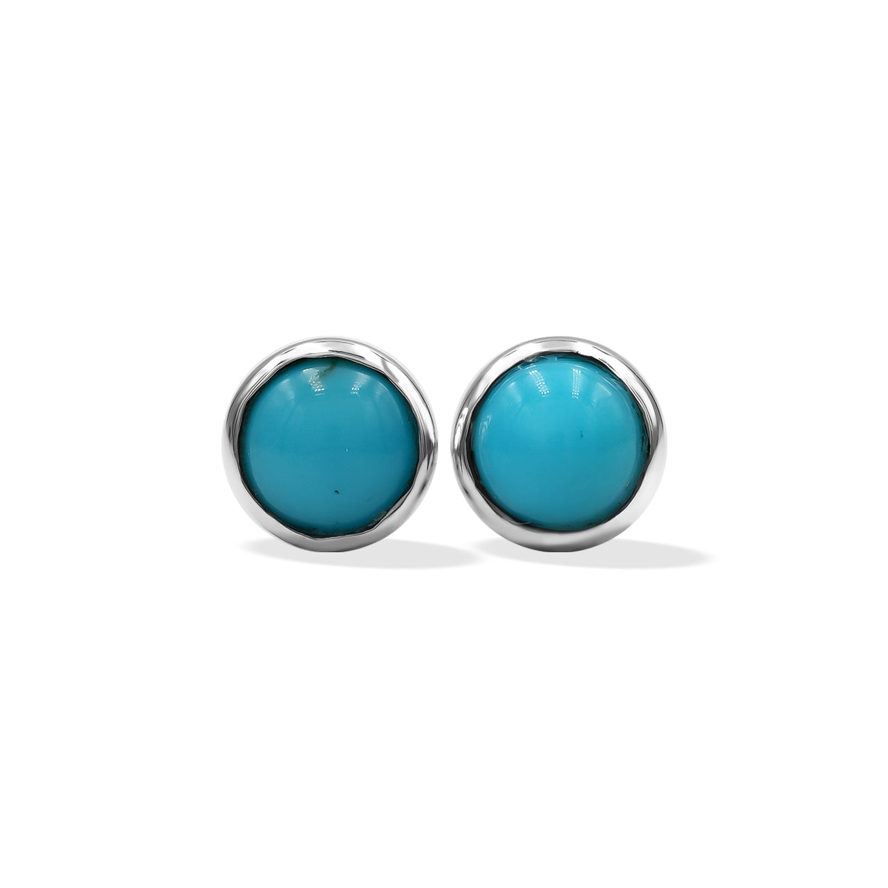 Starborn Campitos Turquoise 4mm Round Post Earrings in Sterling Silver