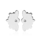 Starborn Campitos Turquoise Half Flower Post Earrings in Sterling Silver