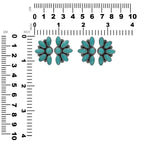 Starborn Campitos Turquoise Half Flower Post Earrings in Sterling Silver