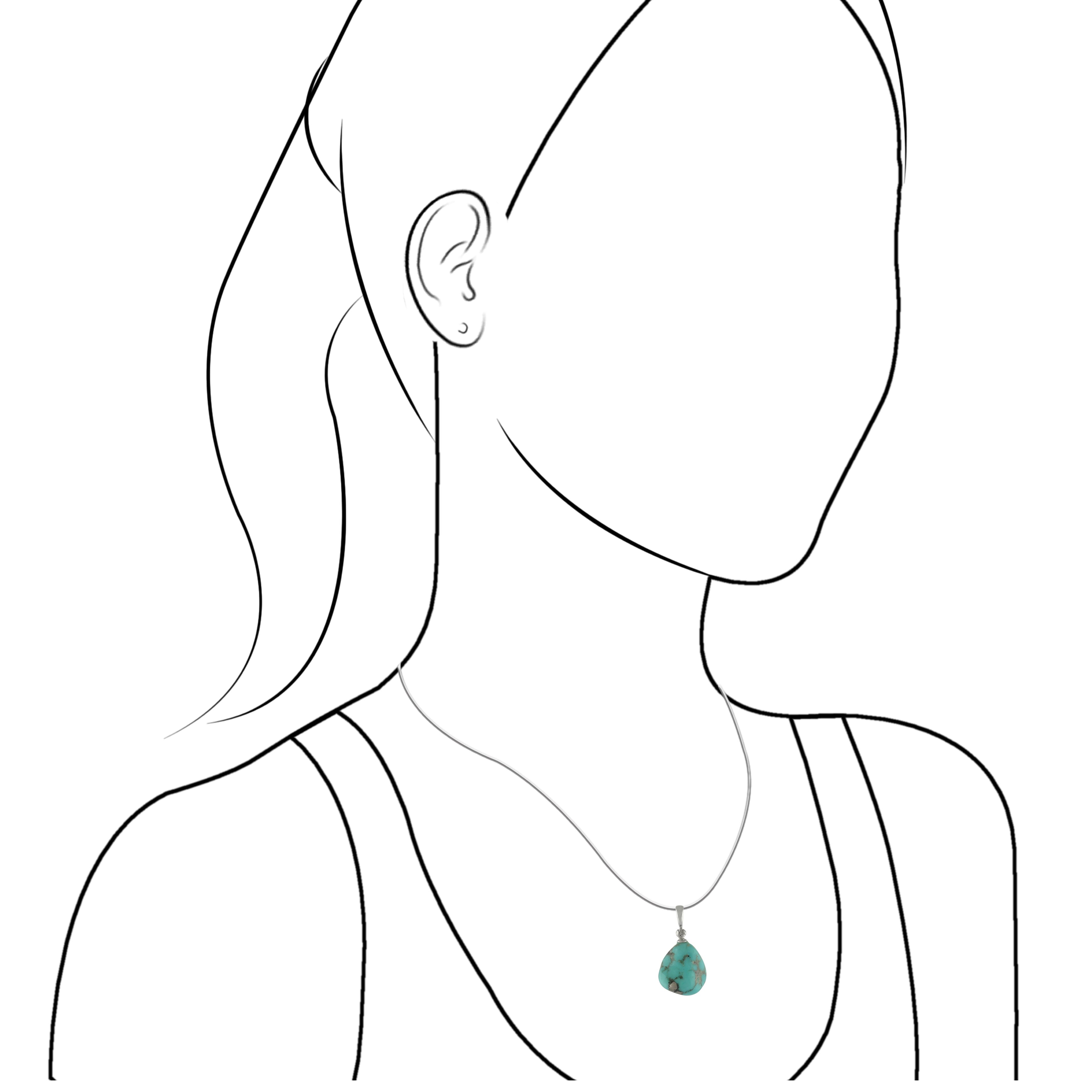 Starborn Campitos Turquoise Pendant in Sterling Silver