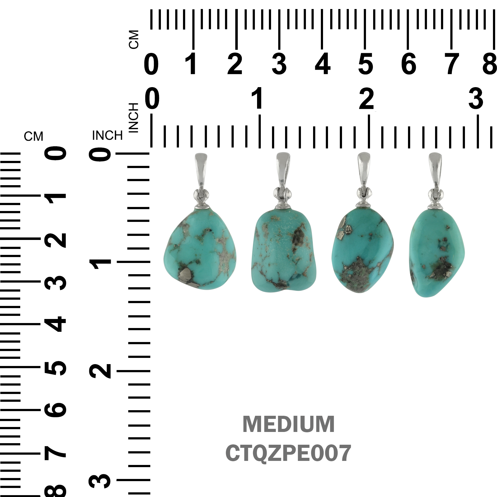 Starborn Campitos Turquoise Pendant in Sterling Silver