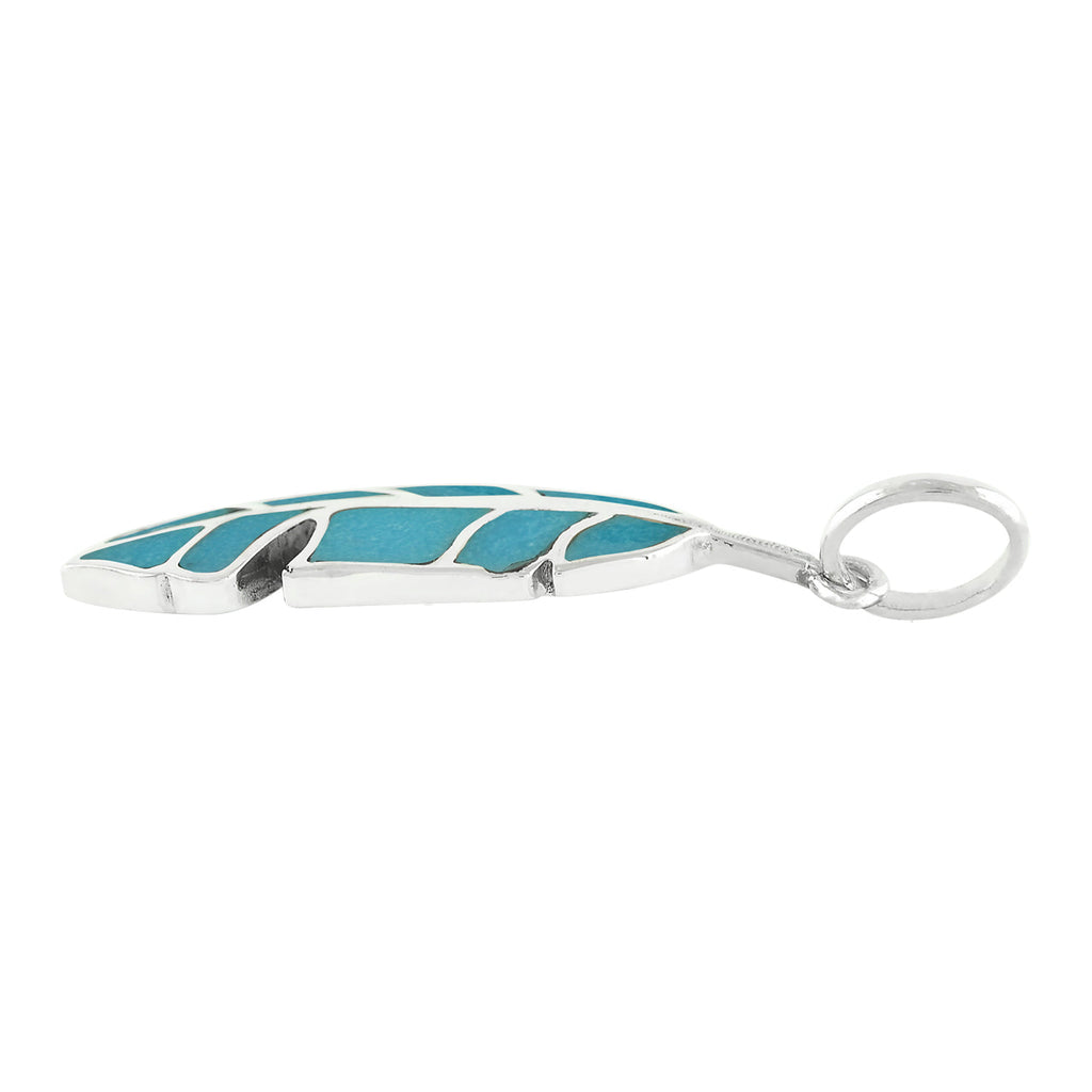 Starborn Feather Pendant with Beautiful Gemstones in Sterling Silver