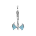 Starborn Sleeping Beauty Turquoise Battle Axe Pendant in Sterling Silver