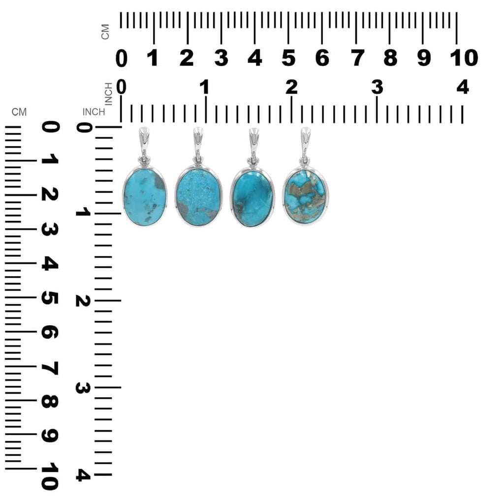 Starborn Persian Turquoise Pendant in Sterling Silver