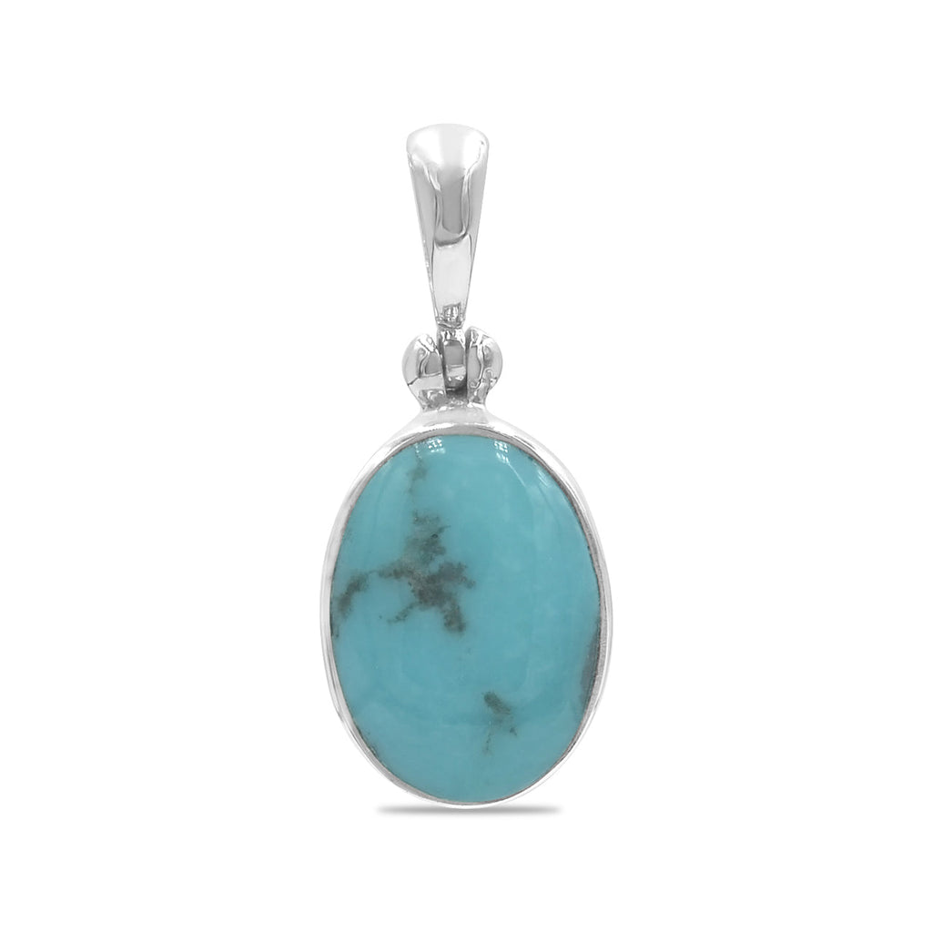 Starborn Campitos Turquoise Oval Pendant in Sterling Silver