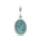 Starborn Campitos Turquoise Oval Pendant in Sterling Silver
