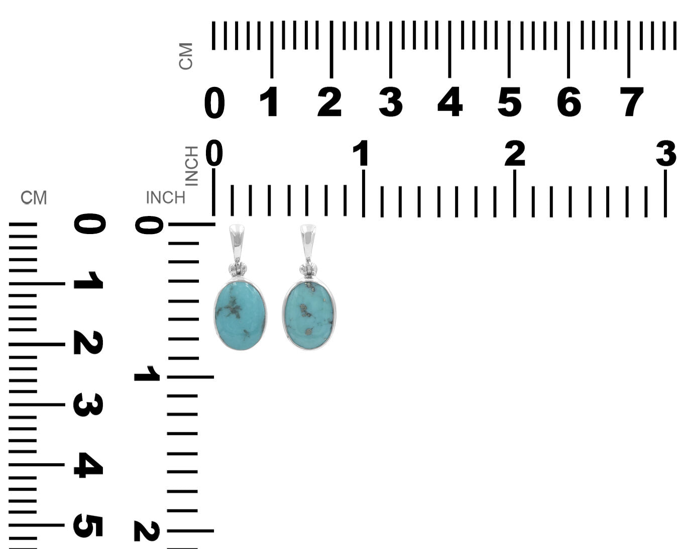 Starborn Campitos Turquoise Oval Pendant in Sterling Silver