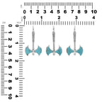 Starborn Sleeping Beauty Turquoise Battle Axe Pendant in Sterling Silver
