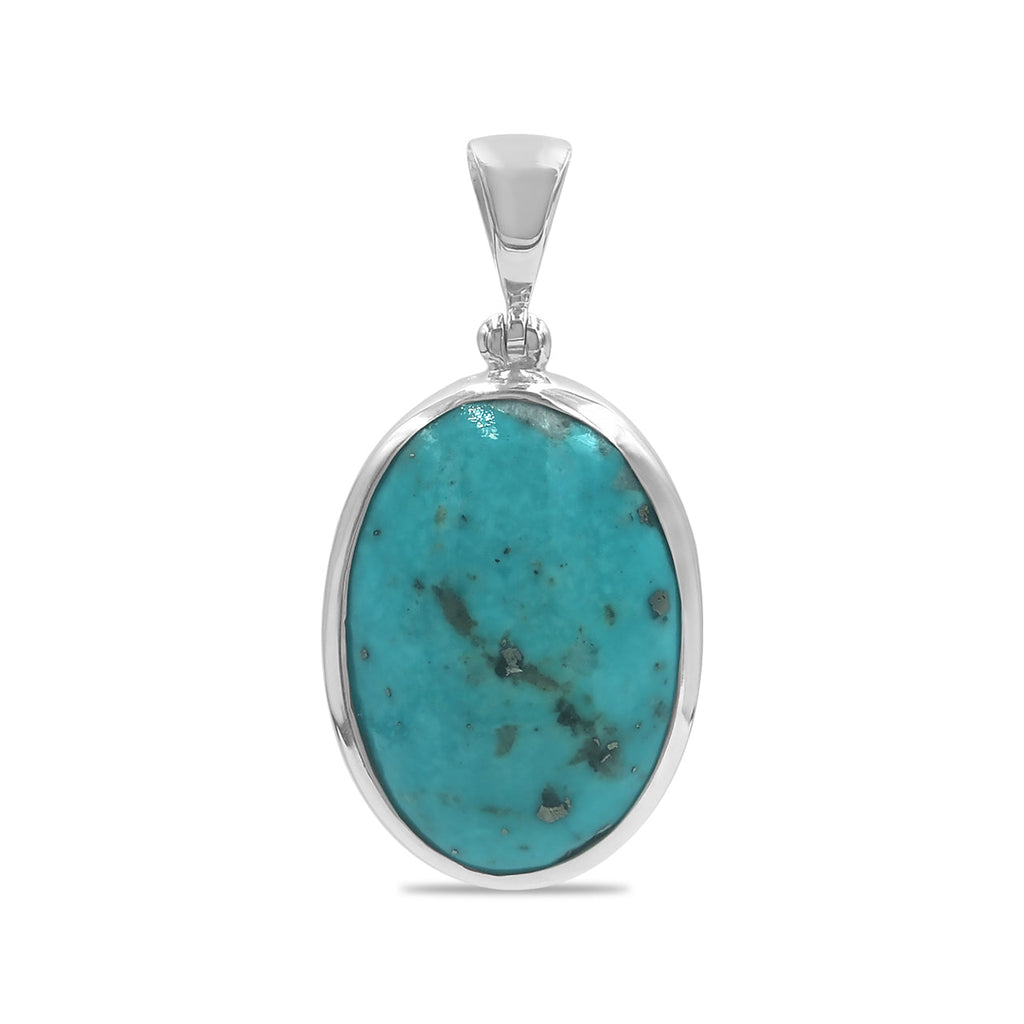 Starborn Persian Turquoise Pendant in Sterling Silver