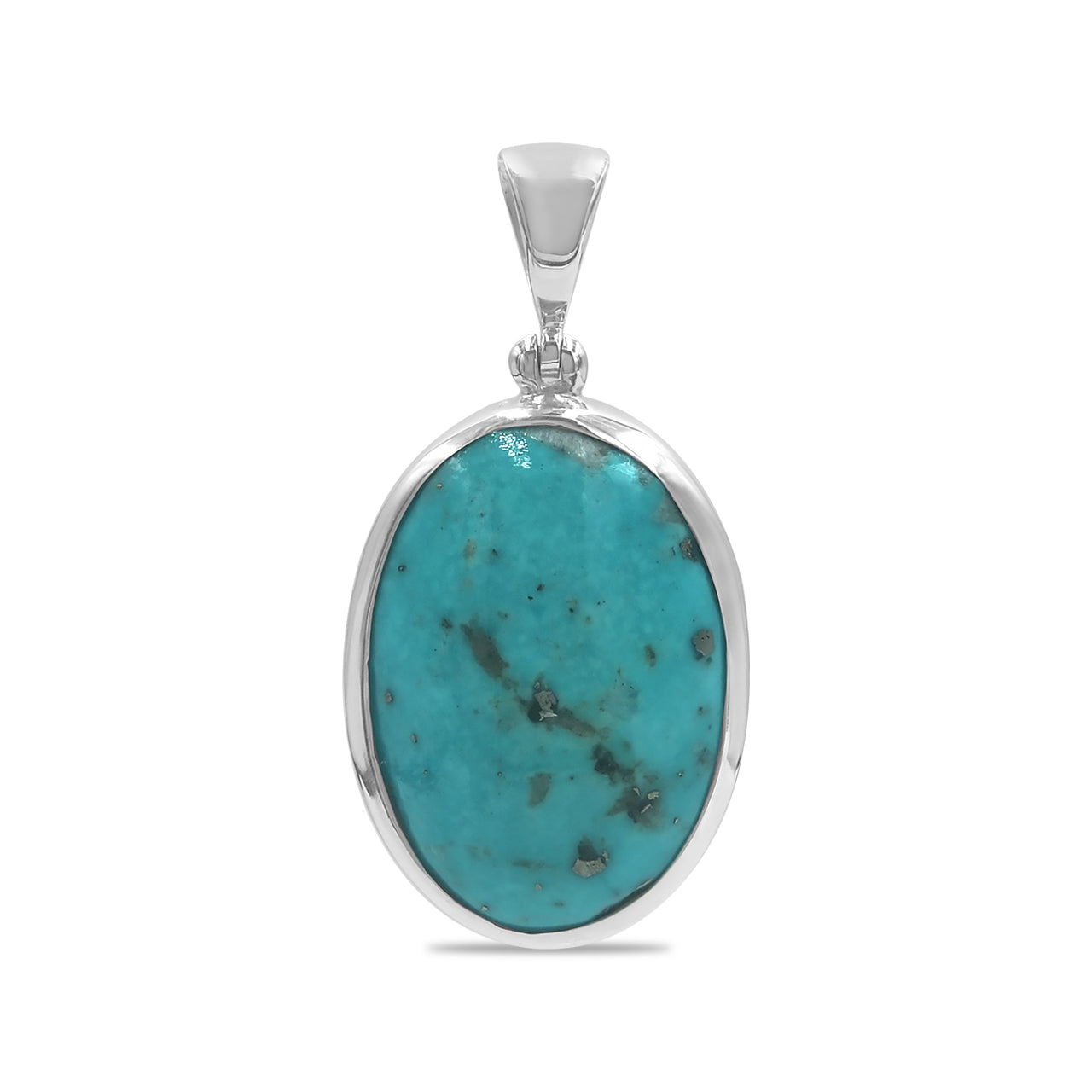 Starborn Persian Turquoise Pendant in Sterling Silver