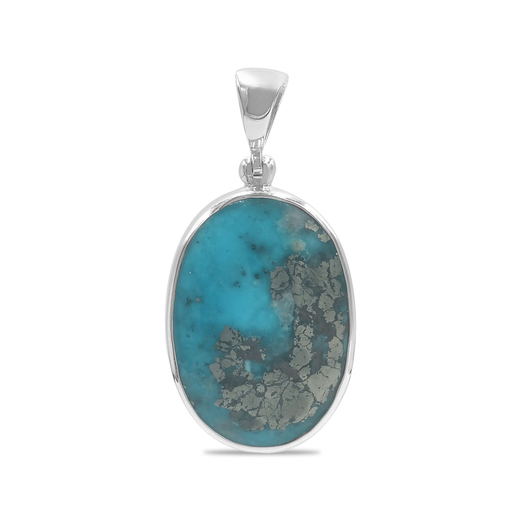 Starborn Persian Turquoise Pendant in Sterling Silver