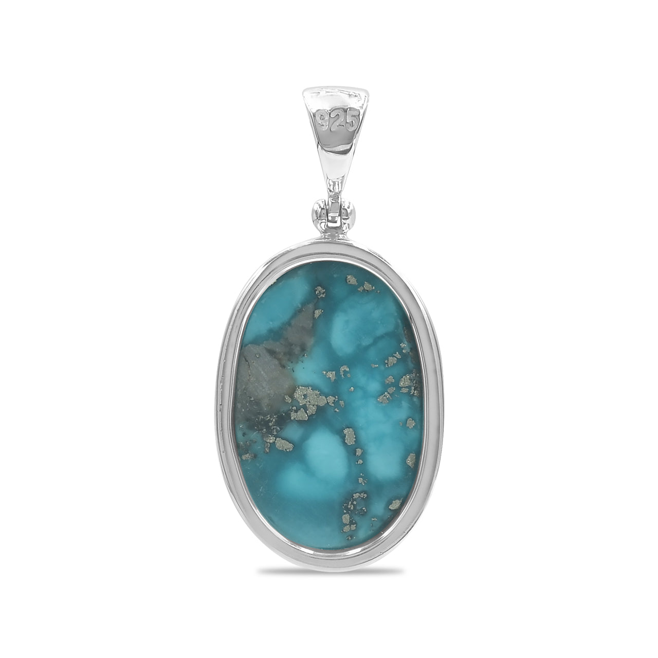 Starborn Persian Turquoise Pendant in Sterling Silver