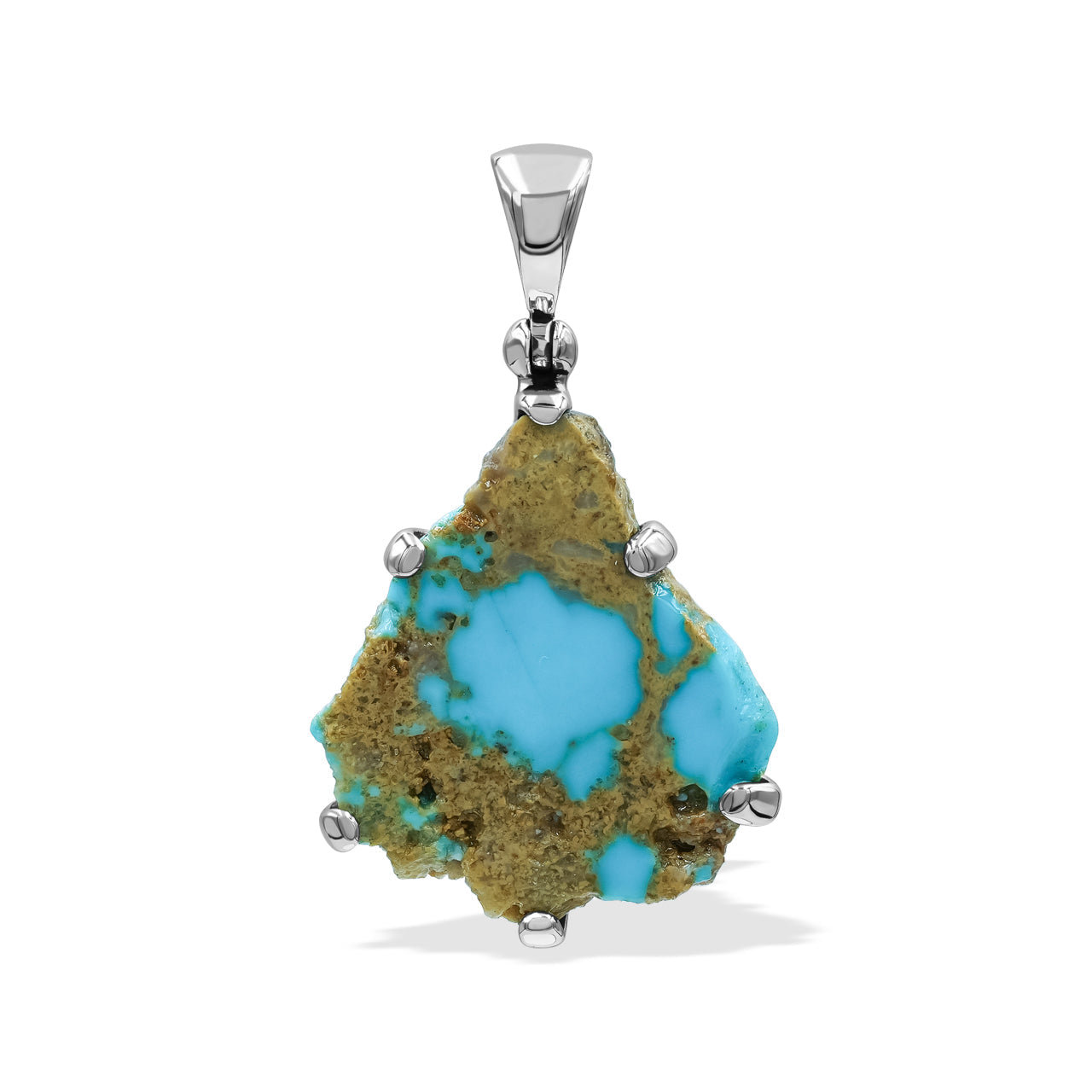 Starborn Patagonia Turquoise Prong Set Pendant in Sterling Silver