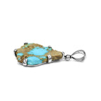 Starborn Patagonia Turquoise Prong Set Pendant in Sterling Silver