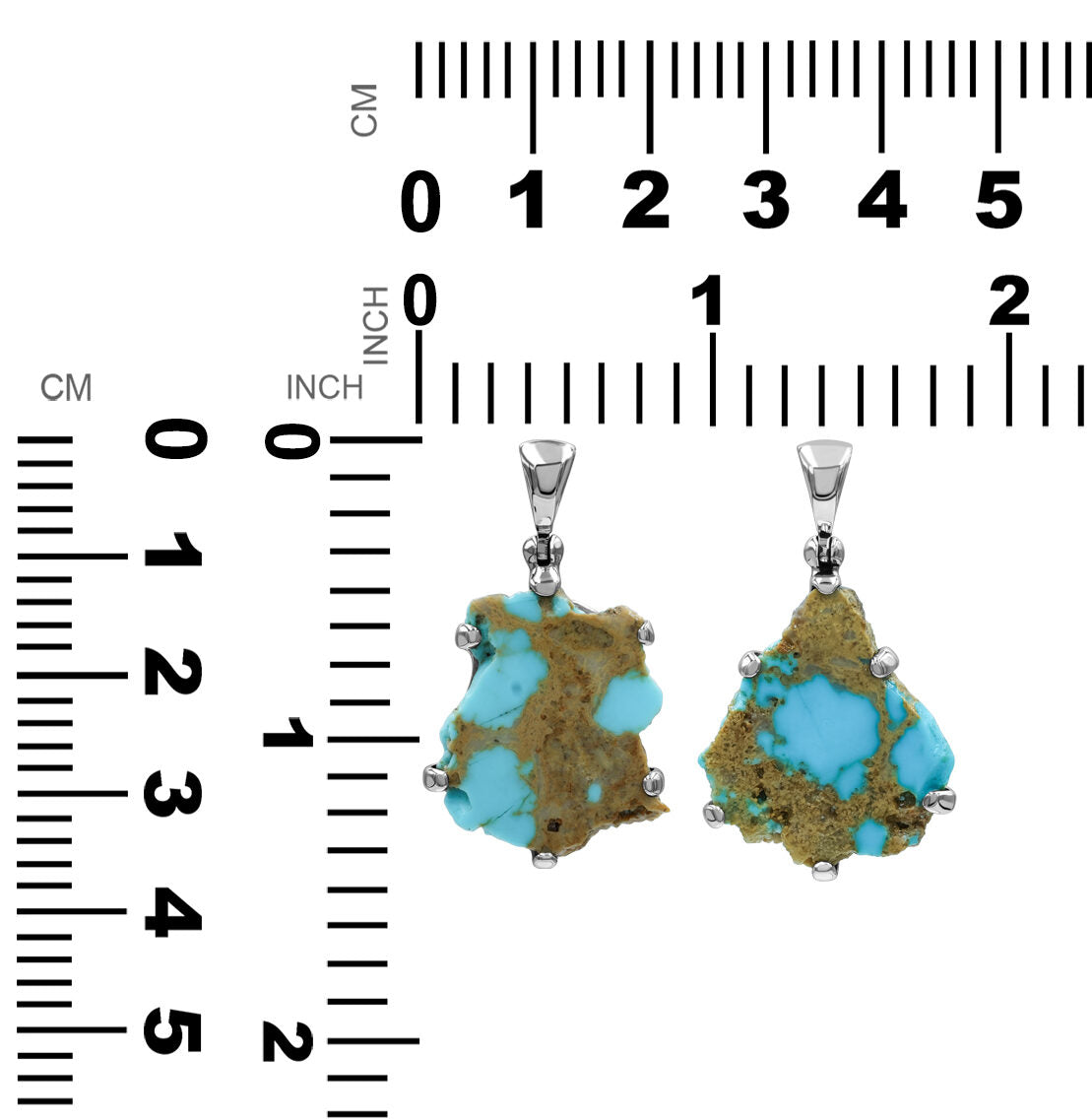 Starborn Patagonia Turquoise Prong Set Pendant in Sterling Silver