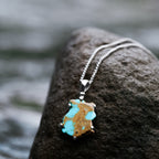 Starborn Patagonia Turquoise Prong Set Pendant in Sterling Silver