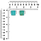 Starborn Chilean Turquoise Men’s Ring with Geometric Shank Accents in Sterling Silver